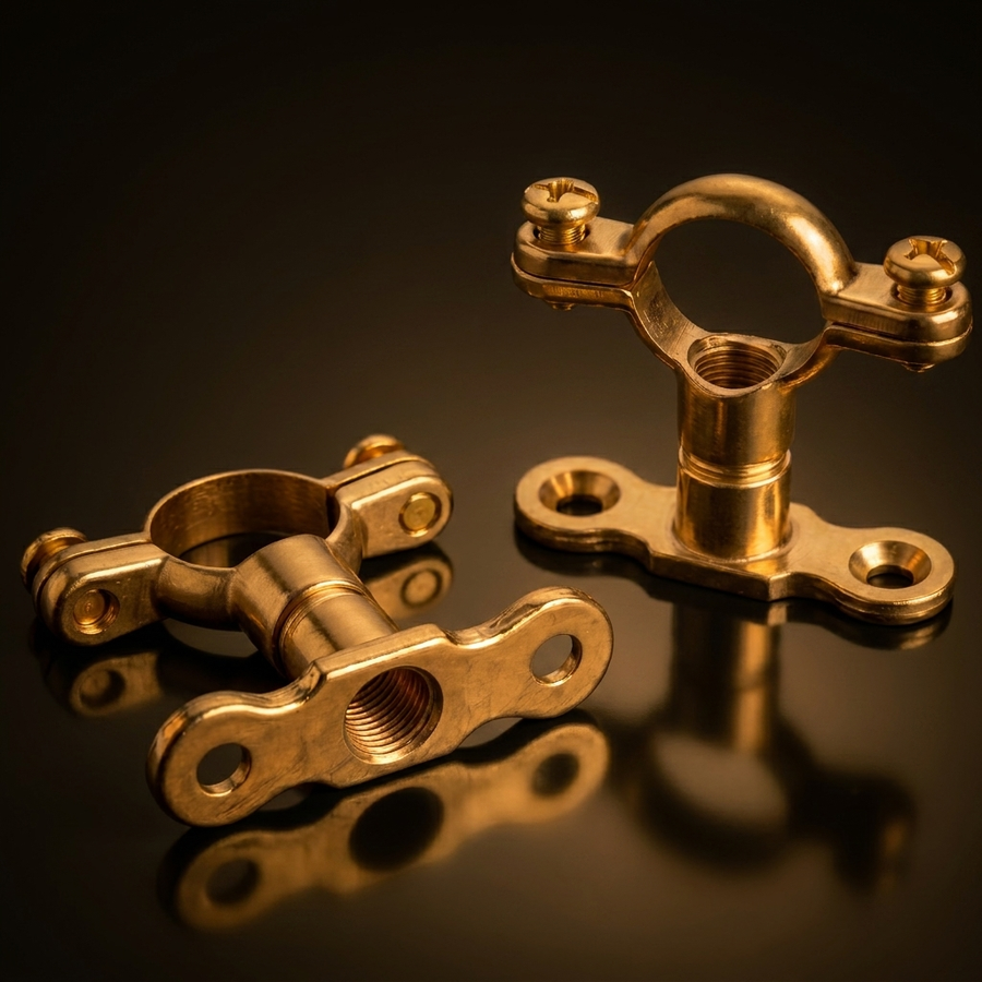 Detail of solid brass Munsen ring