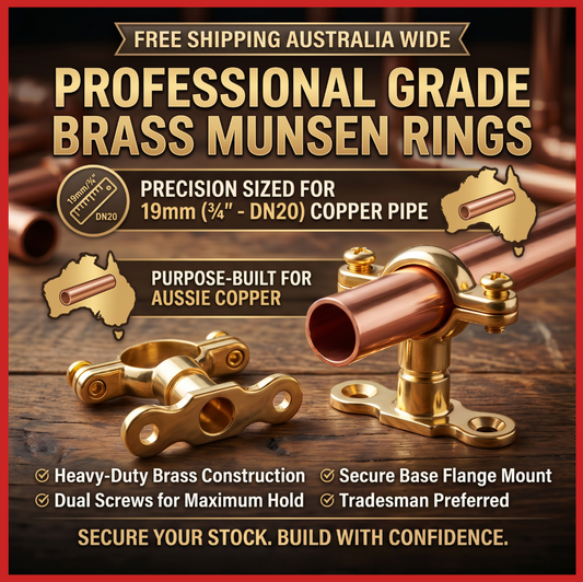 Brass Munsen Ring Pipe Clip 19mm 3/4" (DN20) - Sydney Outdoor Showers